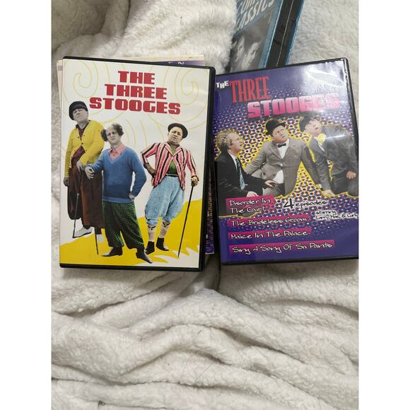 3 DVD set of THE THREE STOOGES , each 1 has 2 cds each. One is new Still Sealed - Picture 7 of 10